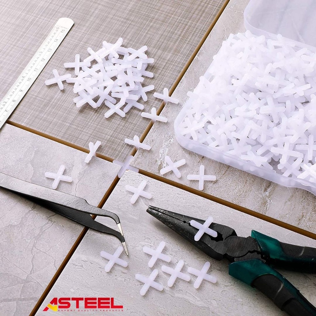 ASTEEL Spacer 2MM / Tile Spacer / T Cross / Spacer Keramik / Spacer Granit / Nat Keramik / Nat Granit / Spacer Nat Keramik / Spacer Nat Granit / Alat Perata Keramik / Tile Leveling Keramik / Alat Nat Keramik / perapi Perata Nat Keramik 2 mm