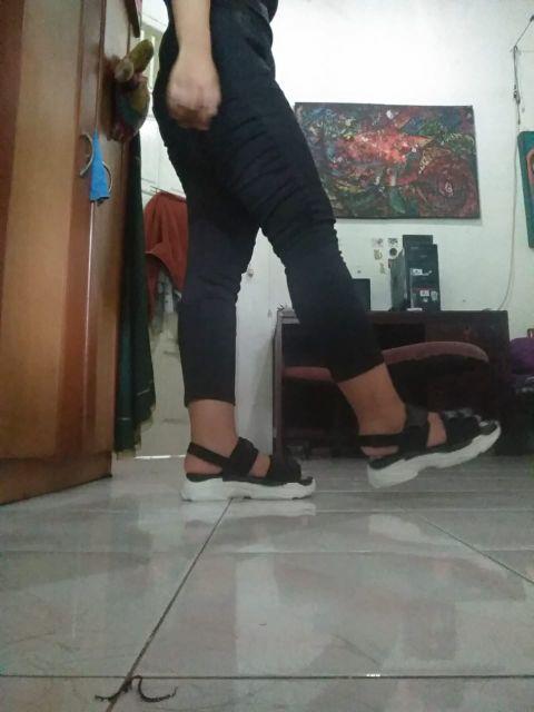 Platform Double Belt Black Red Fs 246