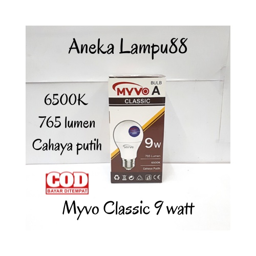 Bohlam led myvo 9 watt  - lampu 9 watt myvo classic - lampu 9WATT - KUNING/PUTIH