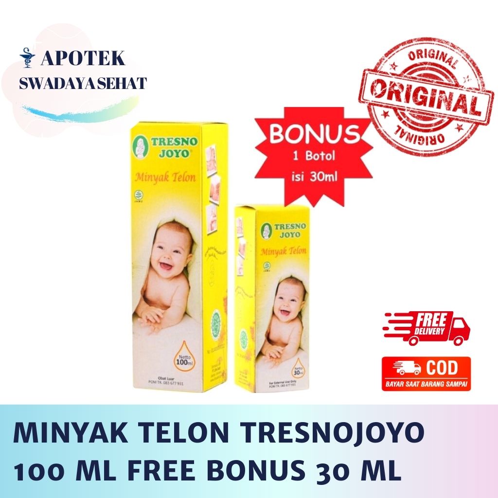 MINYAK TELON Tresno Joyo 100 ML FREE Bonus 30 ML - Tresnojoyo Telon Bayi Anak