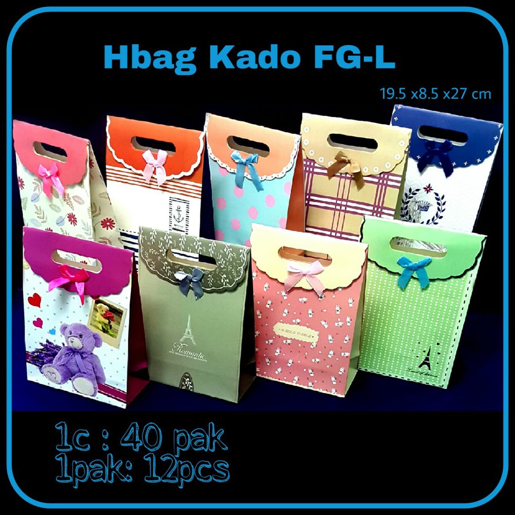 

Paper Bag Pita Motif/ Tas Kertas Kado/ Tas Ulang Tahun FG Uk. L (19,5 x 8,5 x 27 cm)