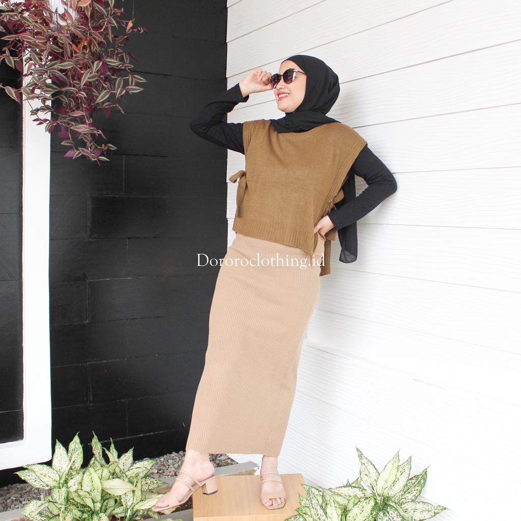 Skirt Knit Panjang Rok span rajut panjang tebal premium / Rok Rajut Span Wanita