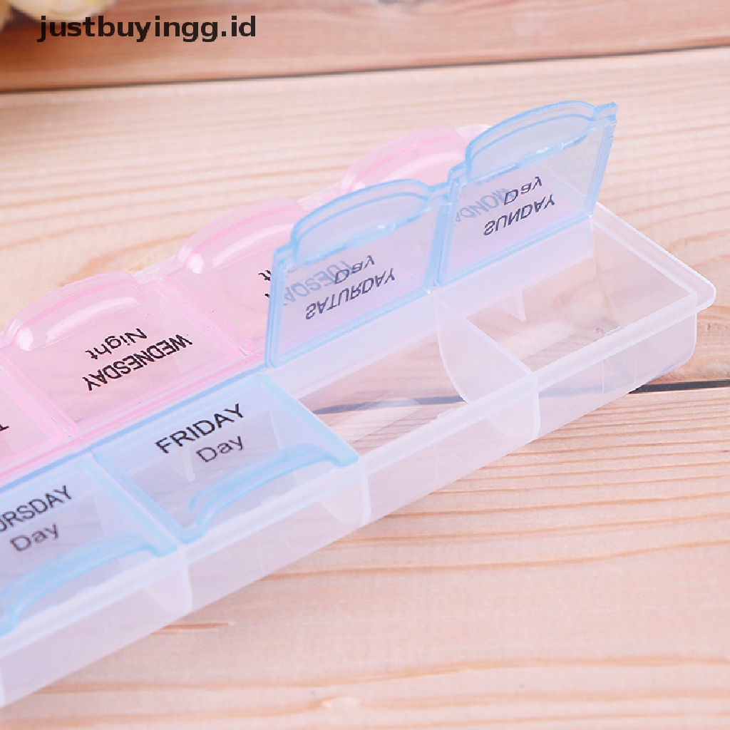 (Justbuyingg.Id) 1pc Kotak Organizer Obat 7 Hari Mingguan