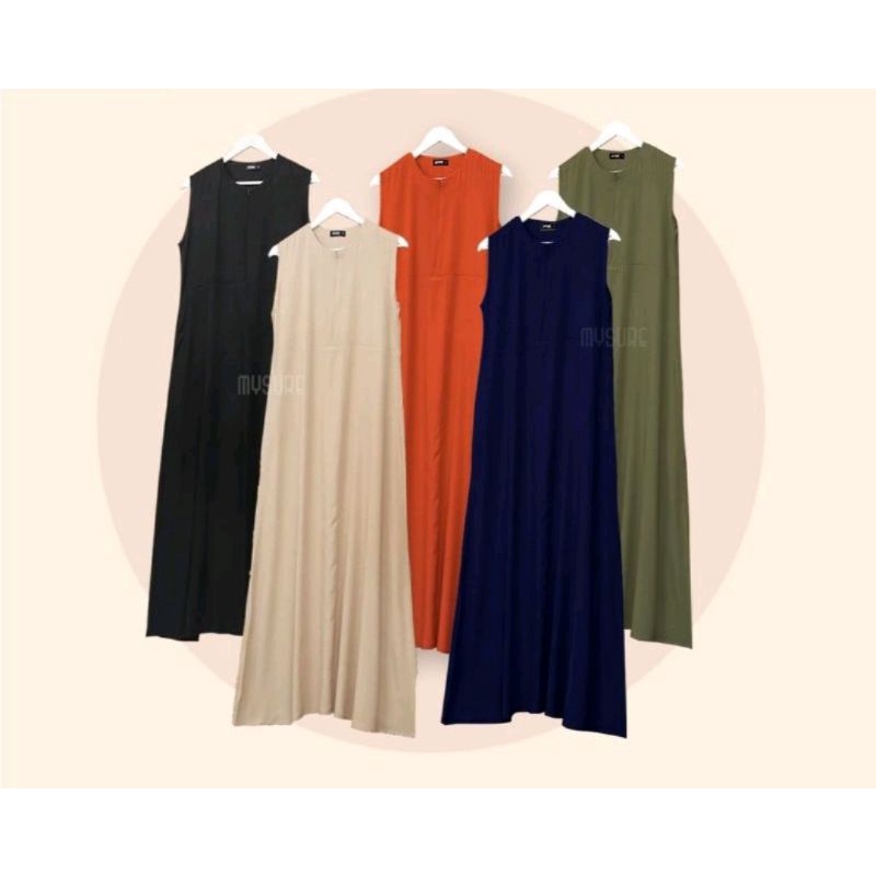 Aysha Inner Dress MYSURE | Dalaman Gamis Tanpa Lengan | Outer Gamis Panjang