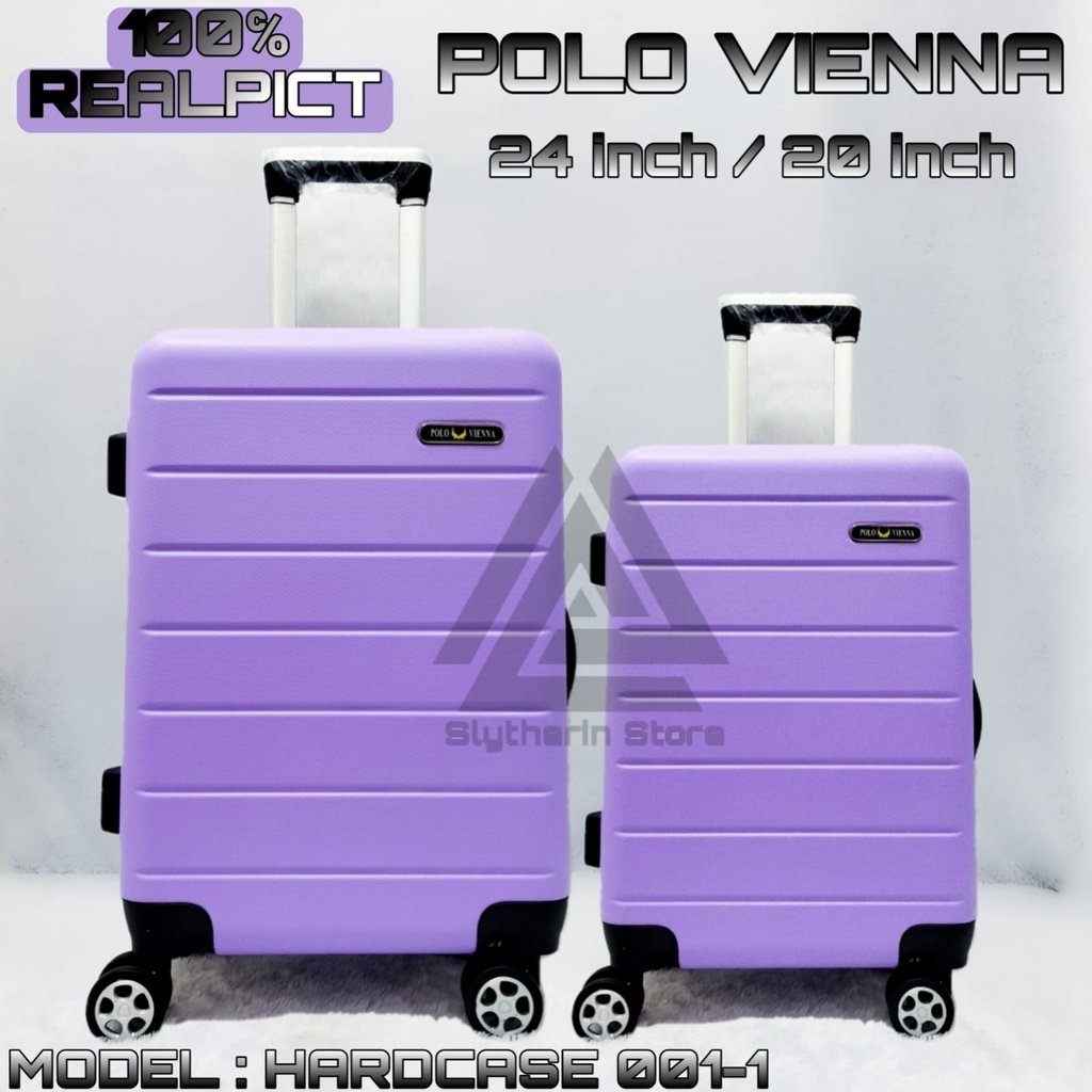 koper set 20inch+24inch beli 1 dapat 2 koper polo original polo vienna tahan banting tidak mudah pecah