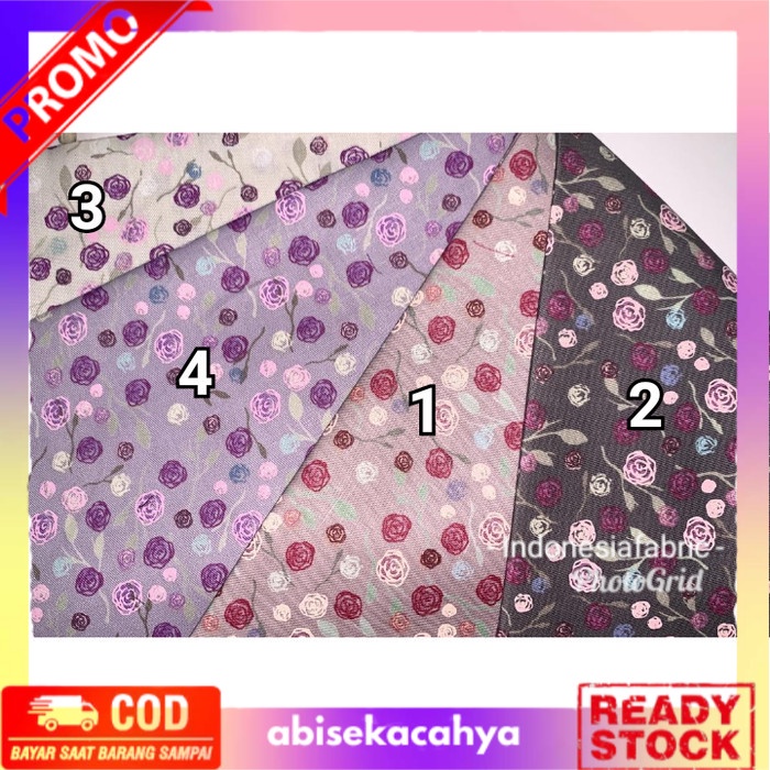 COD TERMURAH Kain Bahan Katun Jepang Tokai Gamis Masker Daster motif KJ246 - Nomor 1