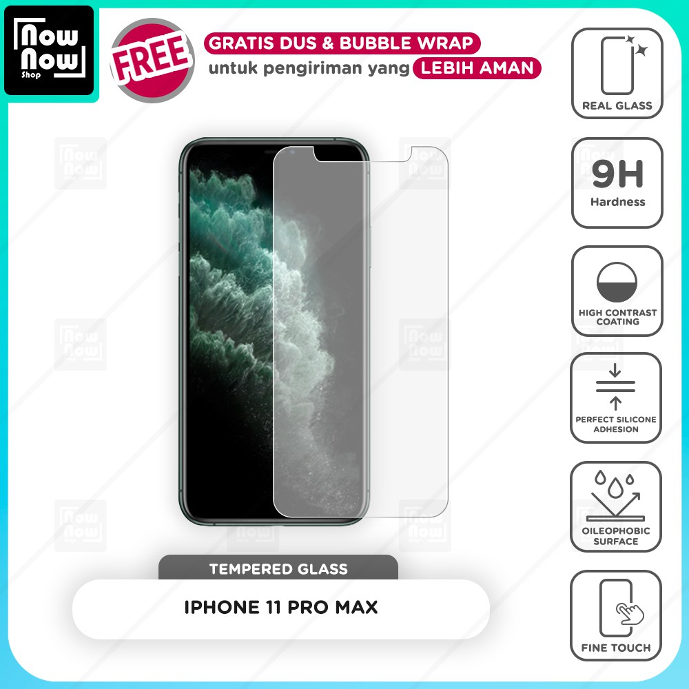 Tempered Glass Anti Gores iPhone 11 Pro Max Screen Guard Protector 9H Kaca Temperglass