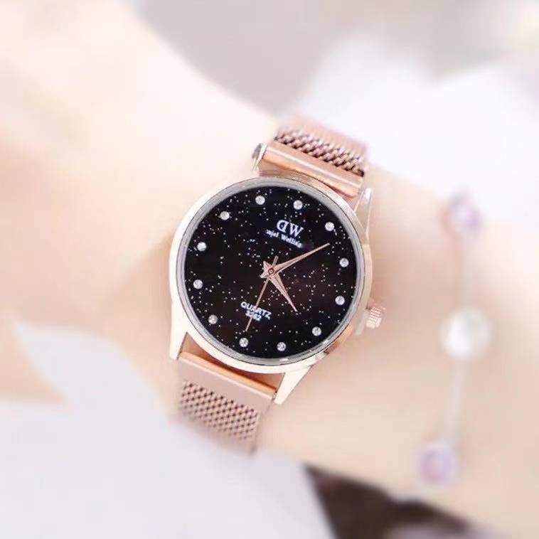 [COD] New Jam Tangan Wanita Terbaru Rantai Pasir Magnet Display Quartz Import