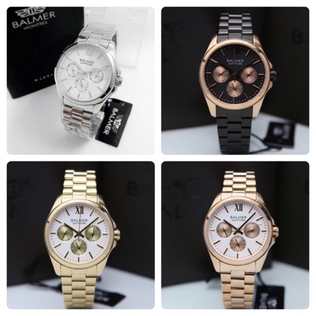 JAM TANGAN WANITA BALMER  7968 / B 7968 L / KACA SAPPHIRE [anti gores]