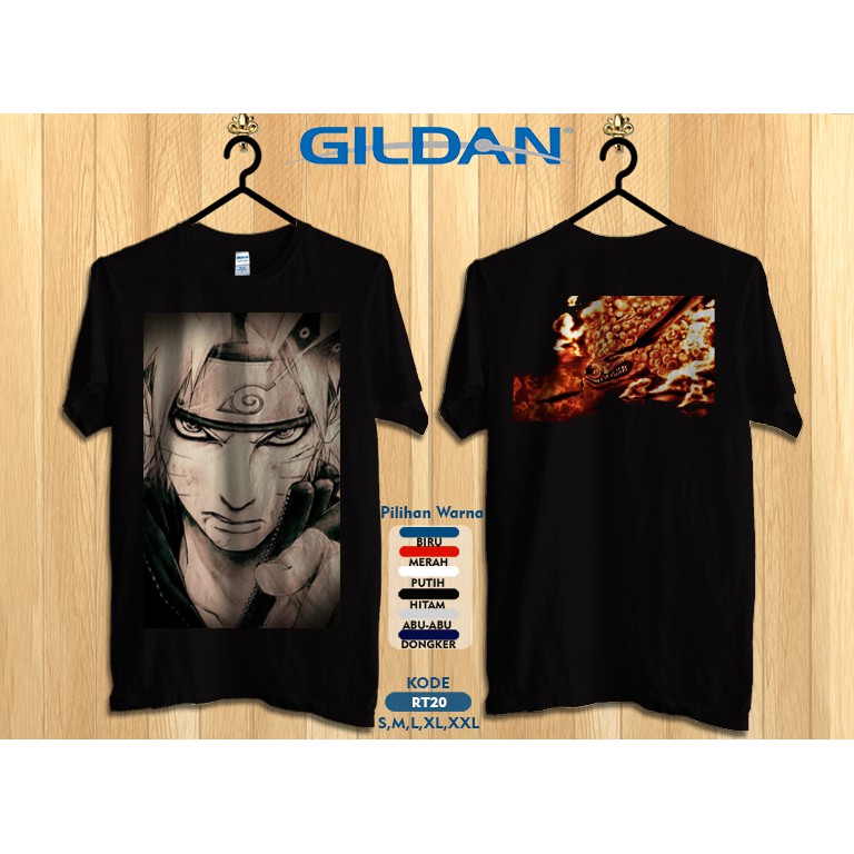 Kaos naruto shipuden original gildan softstyle