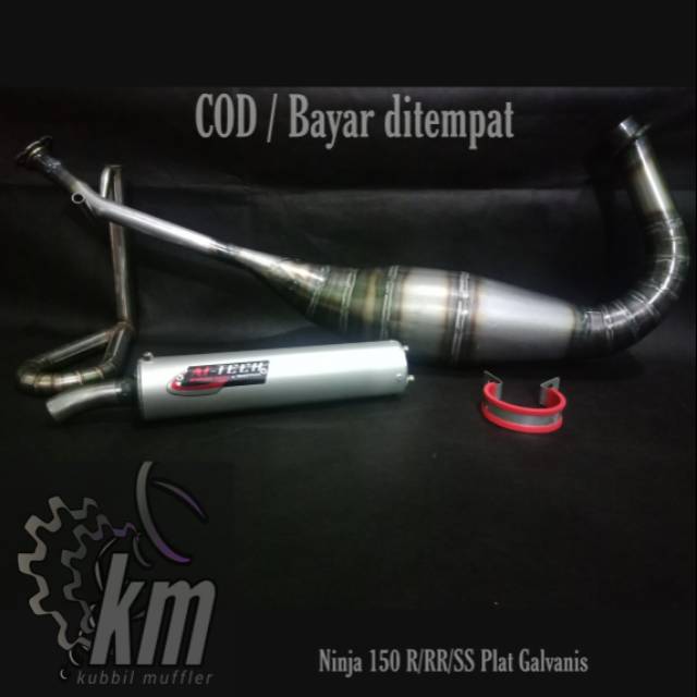 KNALPOT AITECH PLAT GALVANIS UNTUK NINJA R /RR/SS
