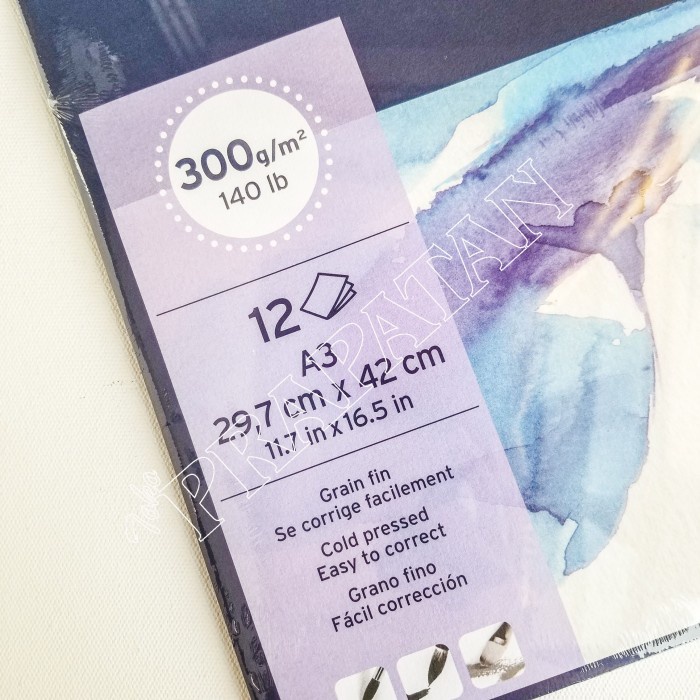 

Sketsagambar- Canson Montval A3 Cold Press 300Gsm 12 Sheets / Watercolor Paper -Buku-Gambar-Sketsa.