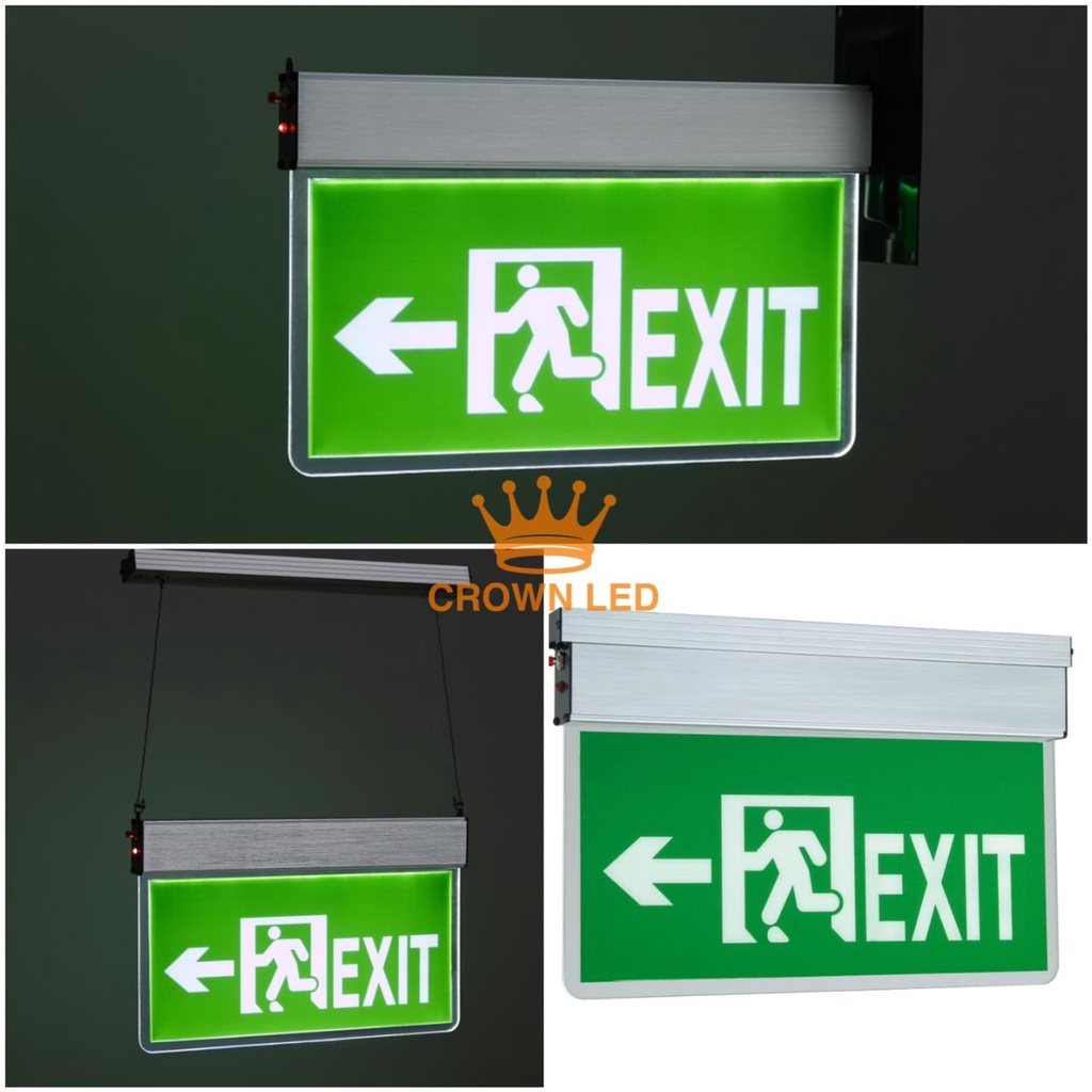 Lampu darurat EXIT LED / Lampu petunjuk darurat Emergency EXIT Lamp 2 sisi