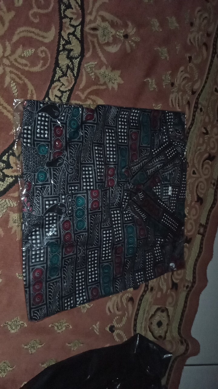 Dian Batik Hrb026 Kenongo Kemeja Abu Bata Pendek Pekalongan Padi M L Xl Kemeja Batik.