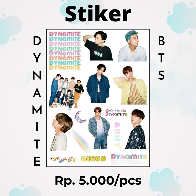 sticker BTS DYNAMITE STIKER BTS