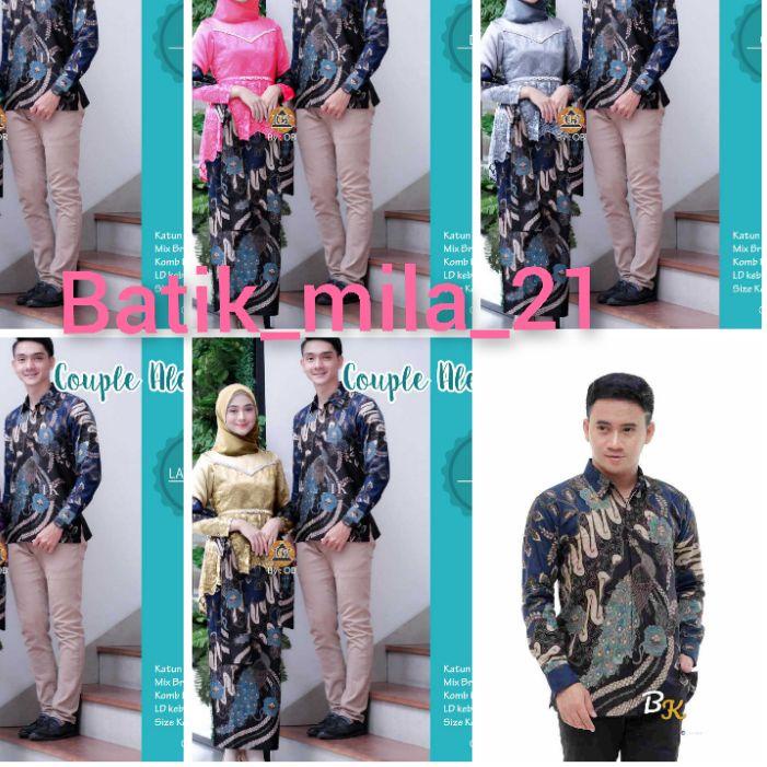 ✱ Baju Set Kebaya Model Terbaru/Couple Batik Kebaya Tunangan/Kebaya Batik Kekinian.. ➵