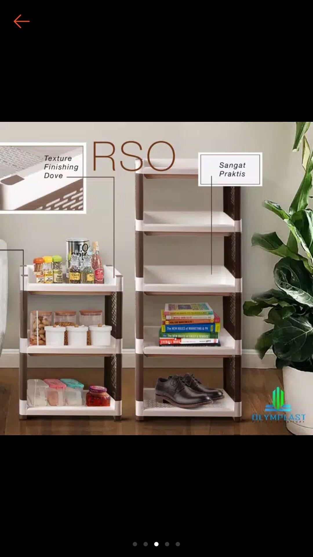 Rak Plastik Serbaguna Rak Susun Rak Portable Olymplast Susun 4