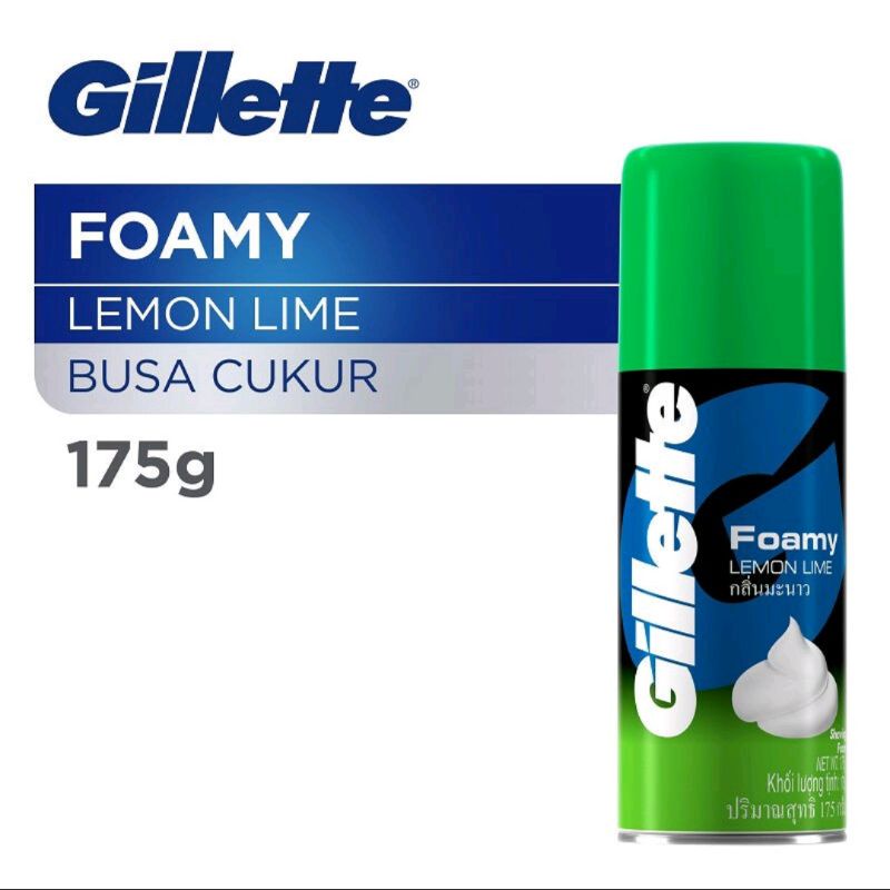 Gillette Foamy Lemon Lime menthol 175 gram 50 gram