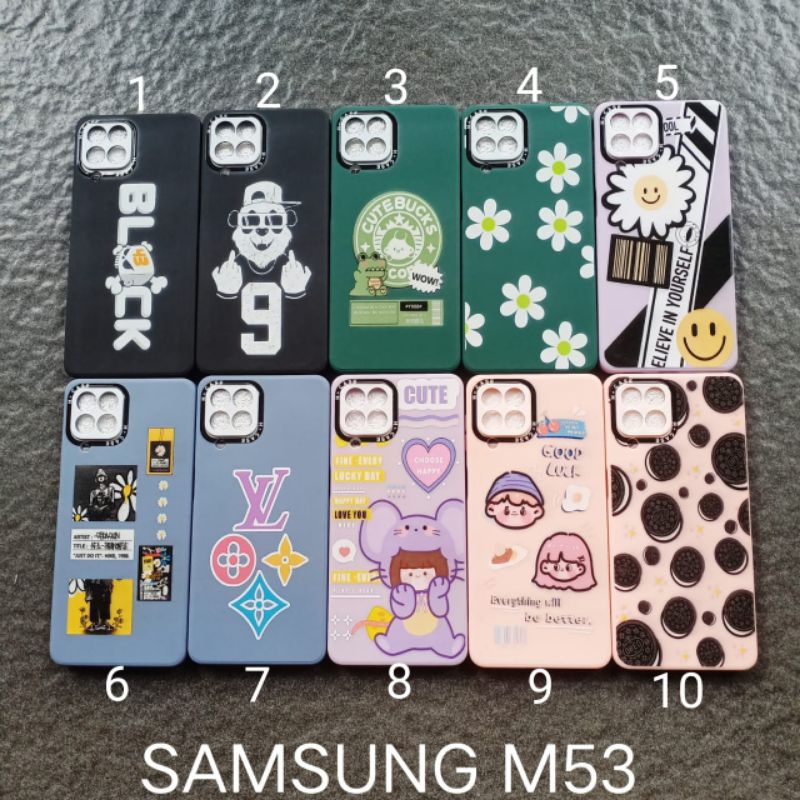 Case gambar Samsung M53 motif cewek soft softcase softshell silikon cover casing kesing housing