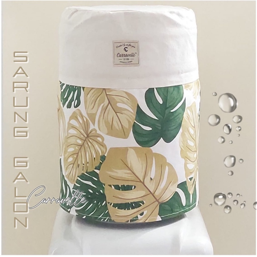 Sarung Penutup Cover Galon Dispenser Motif Bahan Kanvas Bisa Custom Sablon Logo Merk Untuk Gift Pernikahan Souvenir