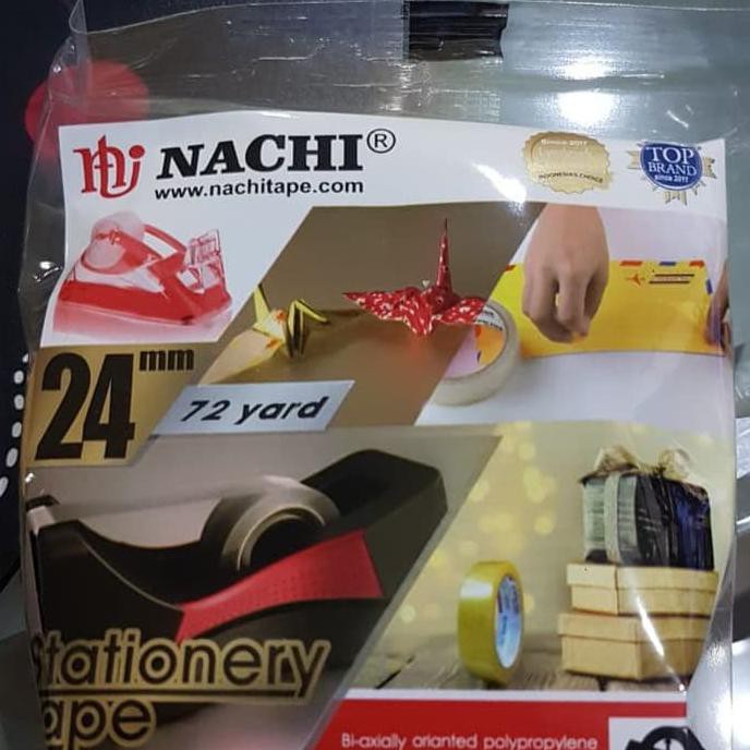

LAKBAN NACHI TAPE 24MM ISOLASI 1 INCH PACKING ORI MURAAAh