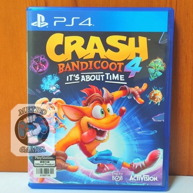 Crash Bandicoot 4 PS4 Kaset Crash It's About Time Cras Bandicot IV Games Playstation PS 4 5 CD BD Game Crashbandicoot Its About Times Ctr Team Racing Reg 3 PS4 PS5 Free Upgrade games  Region 3 Asia