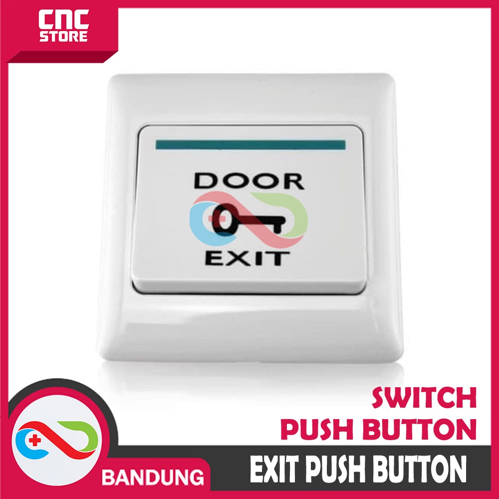 EXIT BUTTON PUTIH BESAR TOMBOL PUSH BUTTON SWITCH SAKLAR