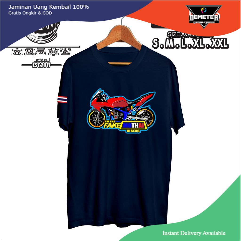 Kaos Baju FAKE NINJA KAWASAKI Thailook Thailand Style Kaos Otomotif - Gilan
