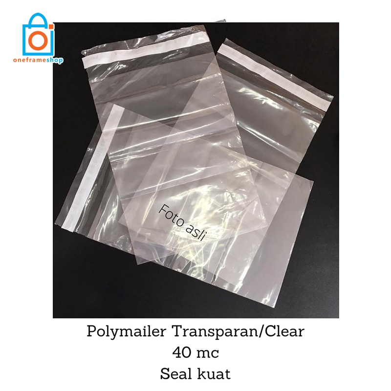 

Polymailer Transparan / Clear 15x21+5 cm Amplop Plastik Bening dengan Perekat Security