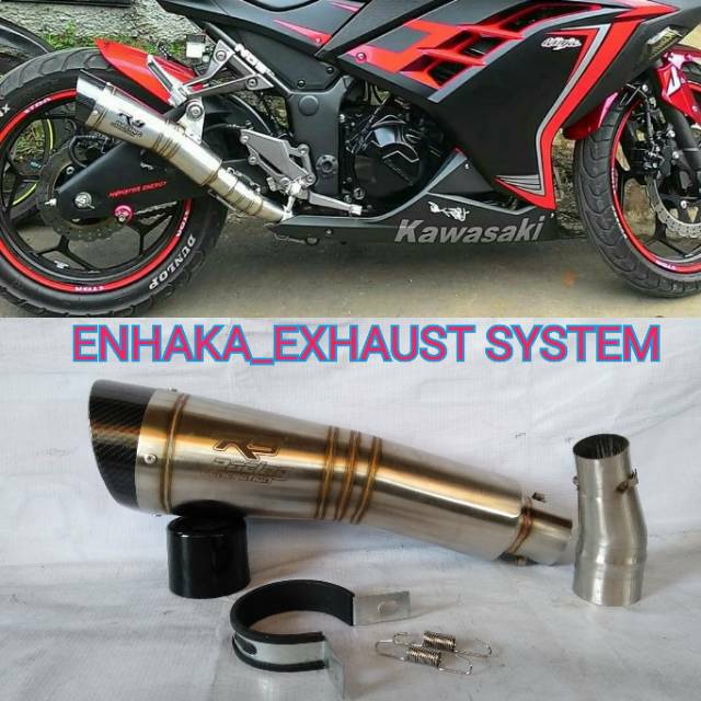 KNALPOT R9 SLIP ON FOR CBR150 LOKAL CBU FACELIFT CB150R NINJA250 FI KARBU MONO Z250 MT25 R25