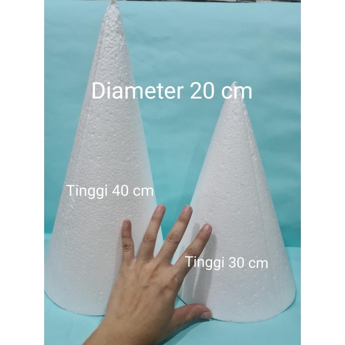 

Cuci Gudang Awal Tahun Diameter 20cm Styrofoam Cone Gabus Kerucut (Tinggi pilih di varian) Cuci Gudang Awal Tahun