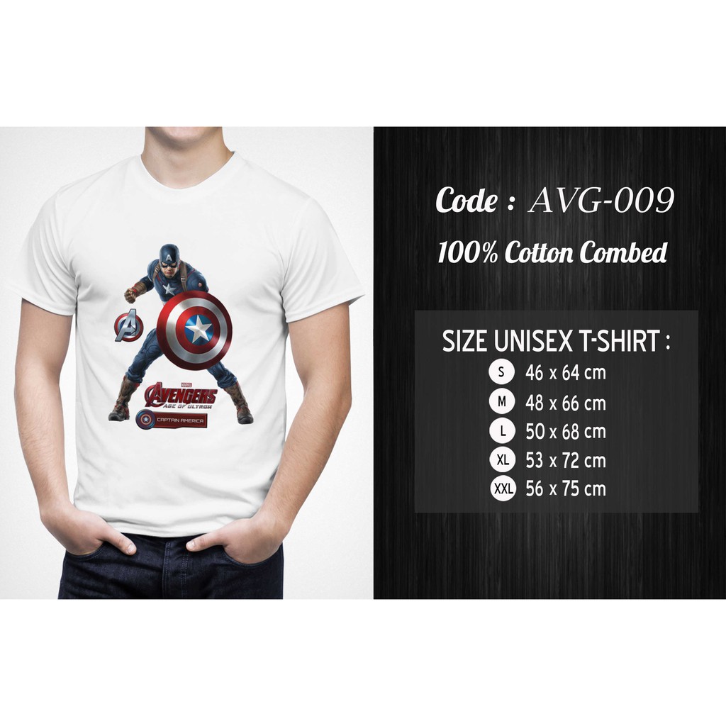 [FREE NAMA !!] Kaos Dewasa / Baju Avengers