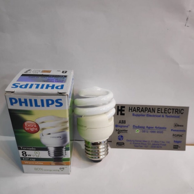 LAMPU TORNADO 8 watt PHILIPS / LAMPU SPIRAL 8 watt Philips E27