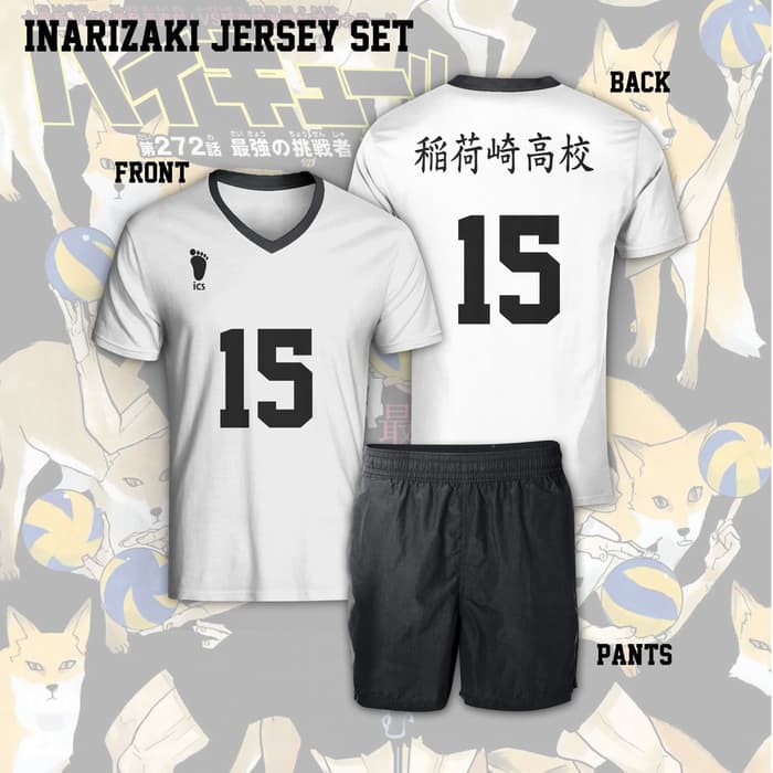 Kaos Cosplay Anime Haikyuu Jersey Volleyball Inarizaki B