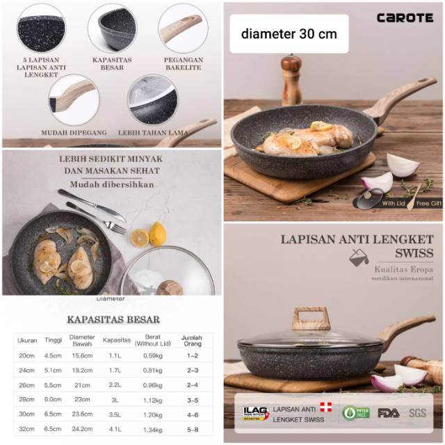 Carote Fry Pan diameter 30 cm