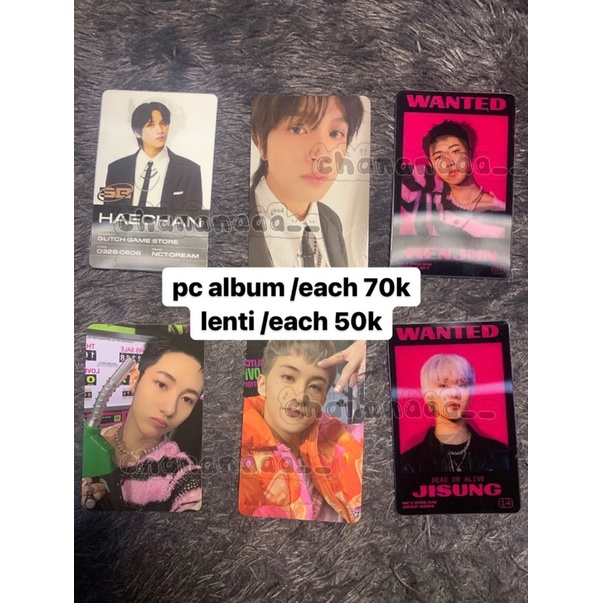 PC OFFICIAL NCT DREAM HAECHAN RENJUN MARK GLITCHMODE LENTI RENJUN HAECHAN JISUNG