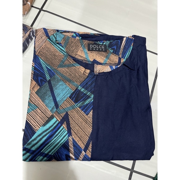 Daster Arab DOLCE INCES Original Label Dress Rayon Super-ATIFA:NAVY