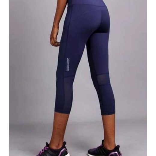 Baru Bermanfaat JdF Shop T1719 - Dominan Capri / Celana Olah Raga 3/4 Legging Olahraga Senam Mesh