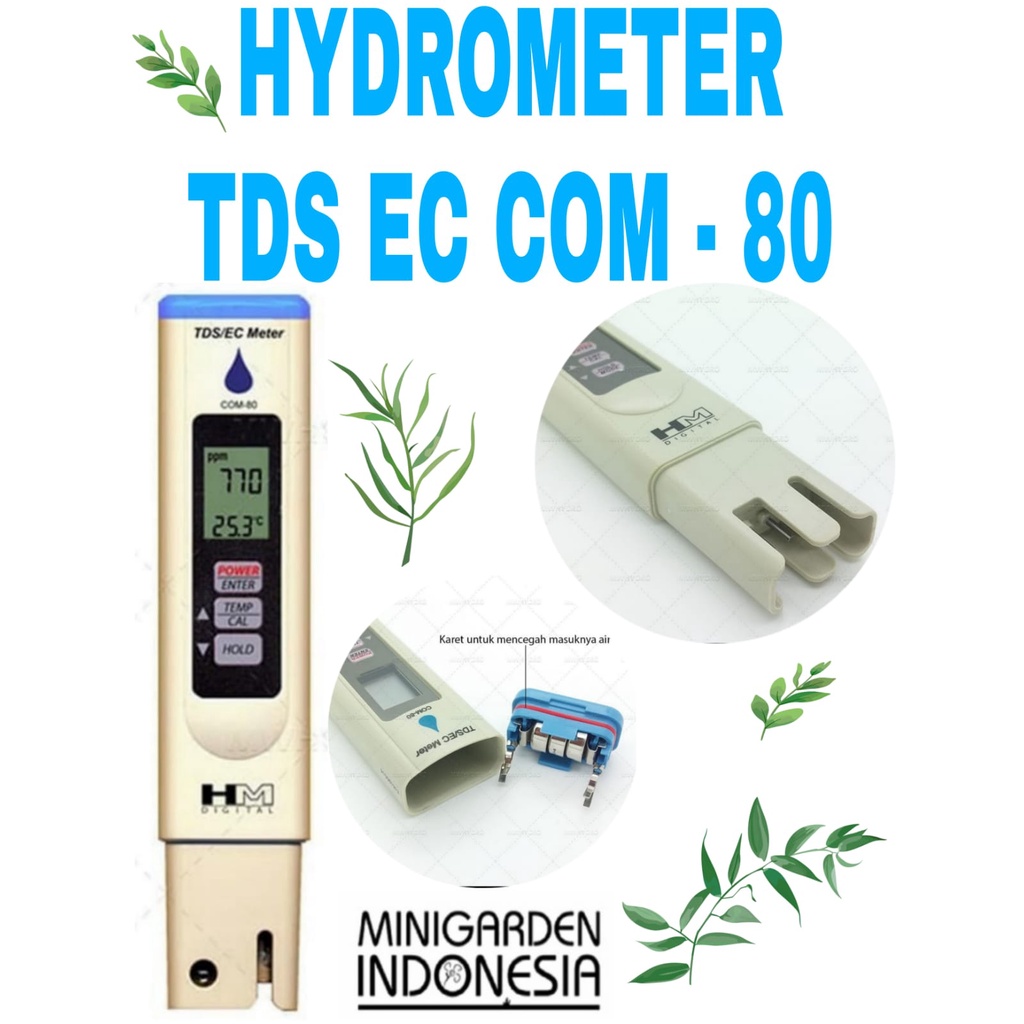 HM Digital COM-80 TDS / EC Meter Original ALAT HIDROPONIK , AIR MINUM