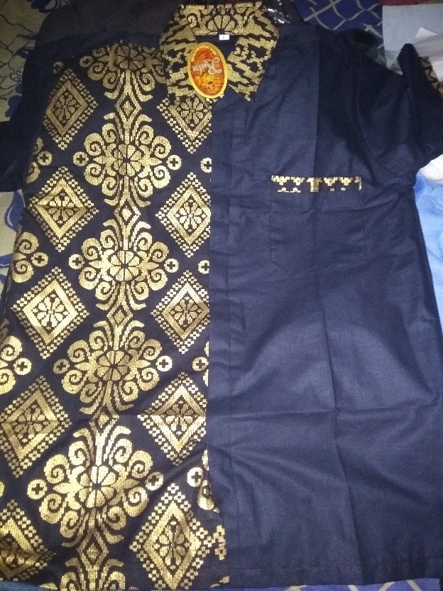 Big Size - Baju Atasan Hem Batik Pria Motif Prada Kombinasi Size Jumbo