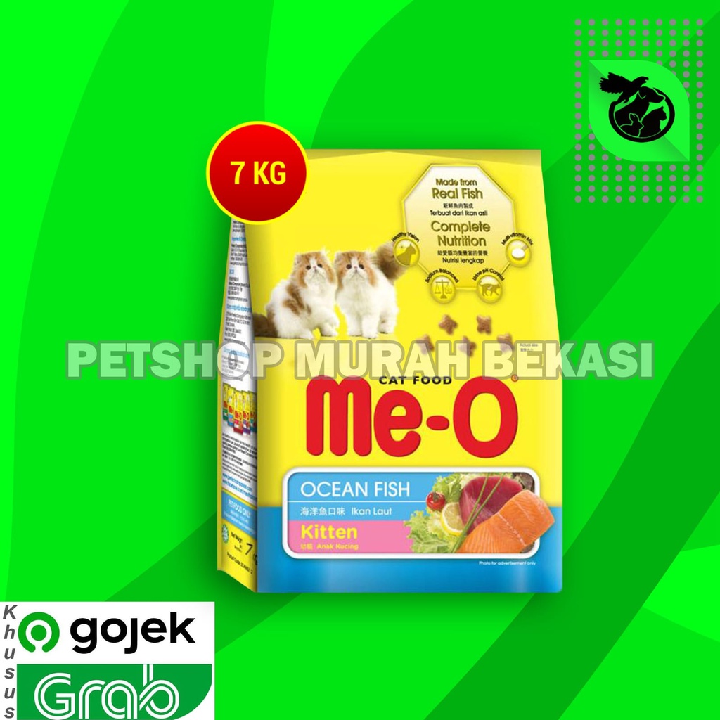 [GOSEND] Makanan Kucing Kering Me-O Cat Food Me o Meo Kitten Ocean Fish 7 Kg