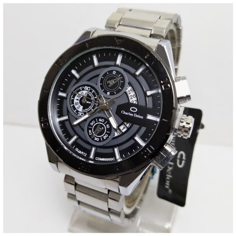 JAM TANGAN CHARLES DELON STAINLIS WATER RESISTEN