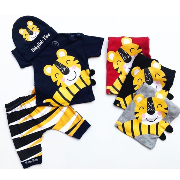 Setelan Baby Tiger  1-2thn Baju Anak Murah Baju Tidur Anak All size