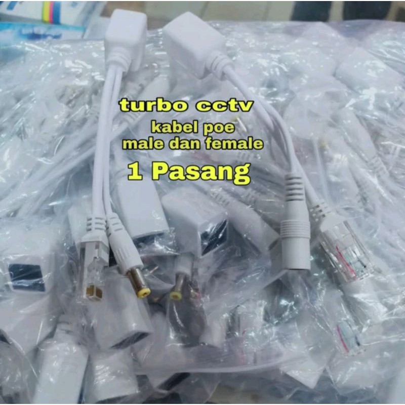 Kabel Poe Splitter Injector Sepasang / 2pcs male female termurah