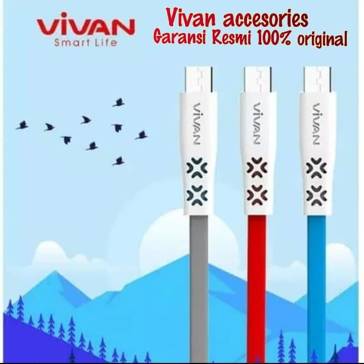 Cable kabel wired cabel Vivan CTM100 CTM-100 CTM 100 1M Flat Micro USB Mini Tube Data Cable for Android