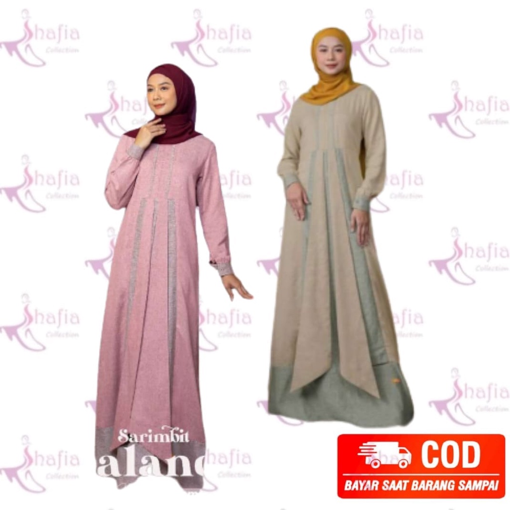 1.1 Nibras Gamis Balance Vanilla Dusty Rose Terbaru 2022/Nbrs Gms Kuning Hijau Pink Dress Dewasa Rem