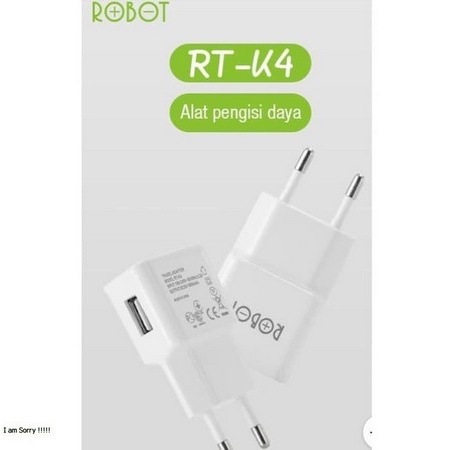 Batok Charger / Travel Adapter Robot RT-K4 Fast Charging - PER TOPLES