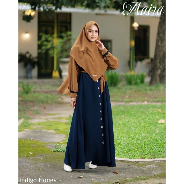 Aden hijab gamis maira 2 tone