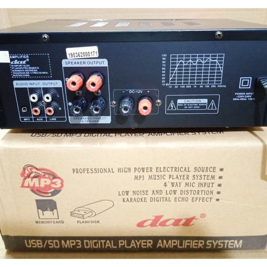 AMPLI KARAUKE DAT DA6280 PROFESIONAL DIGITAL AMPLIFIER