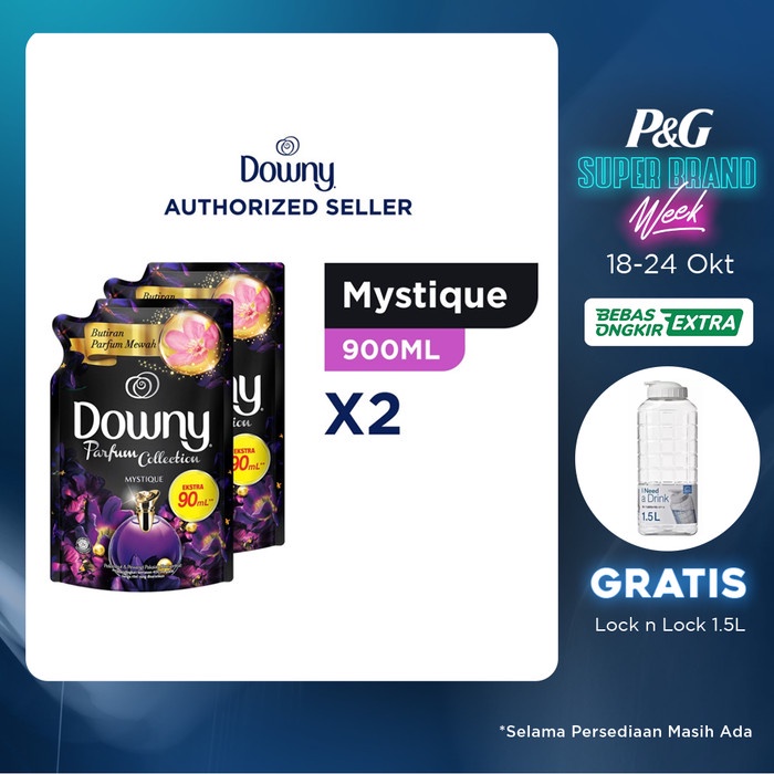Downy Pewangi & Pelembut Pakaian Mystique 900Mlx2 -Free Botol Minum #98